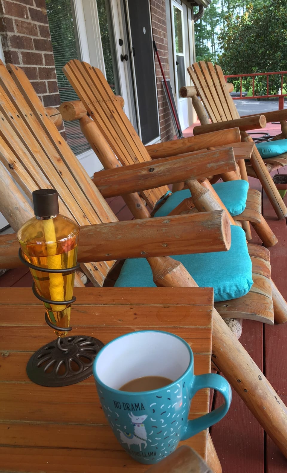 Enjoy your coffee and the lake view from the porch