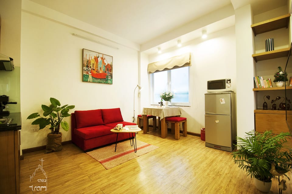 living room combined with kitchenette