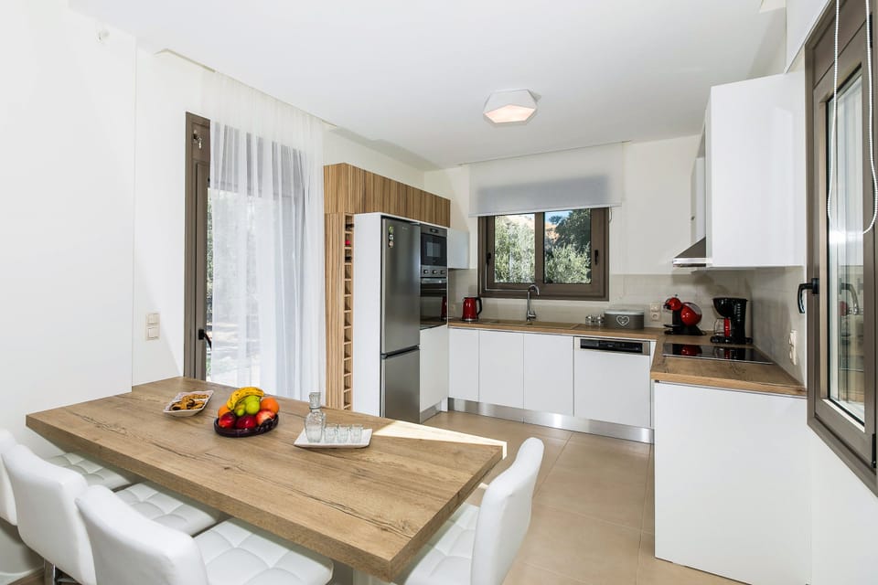 the open plan kitchen