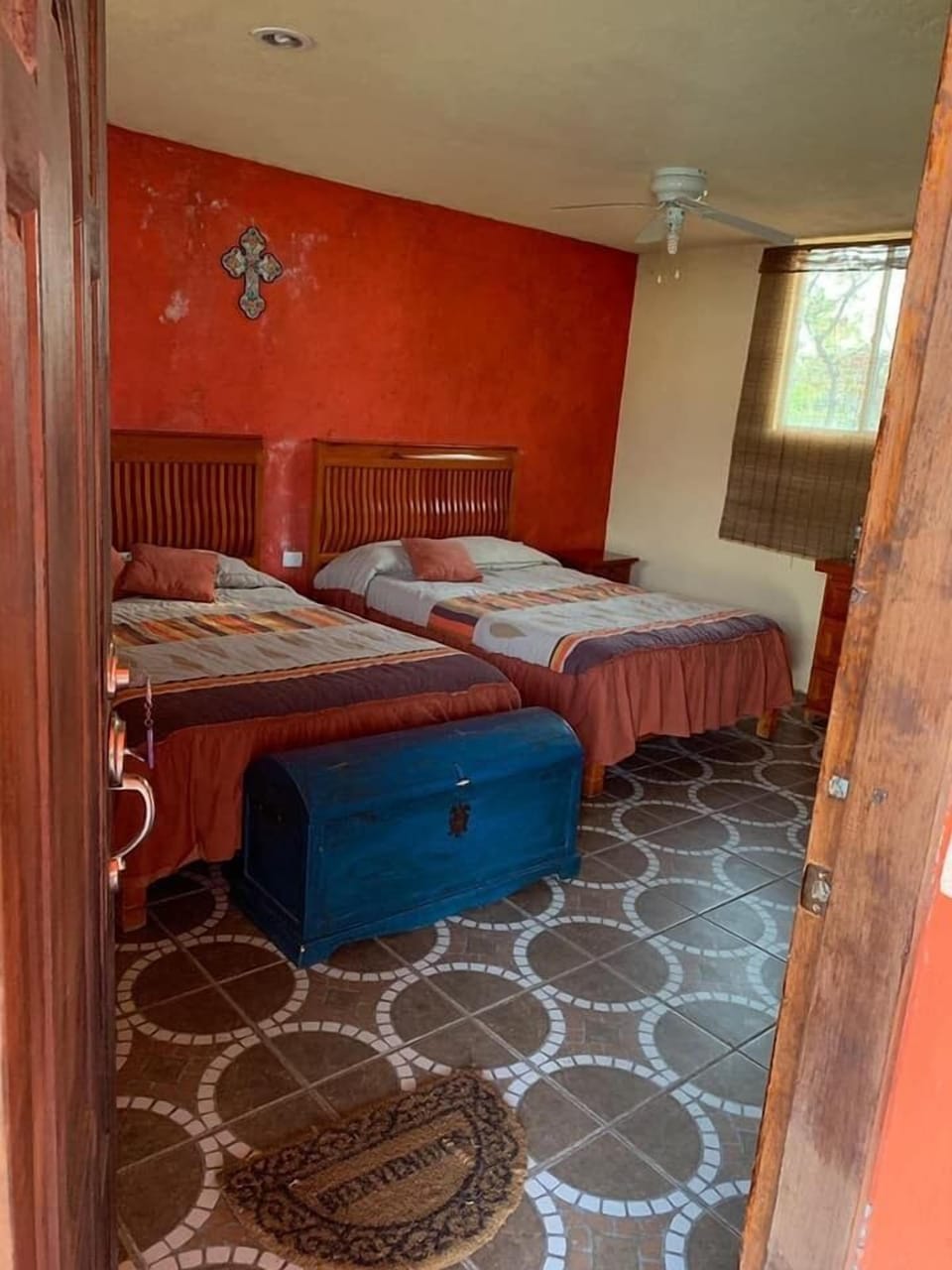 Traditional Quadruple Room, 2 Double Beds, Pool View | Hypo-allergenic bedding, down comforters, individually furnished