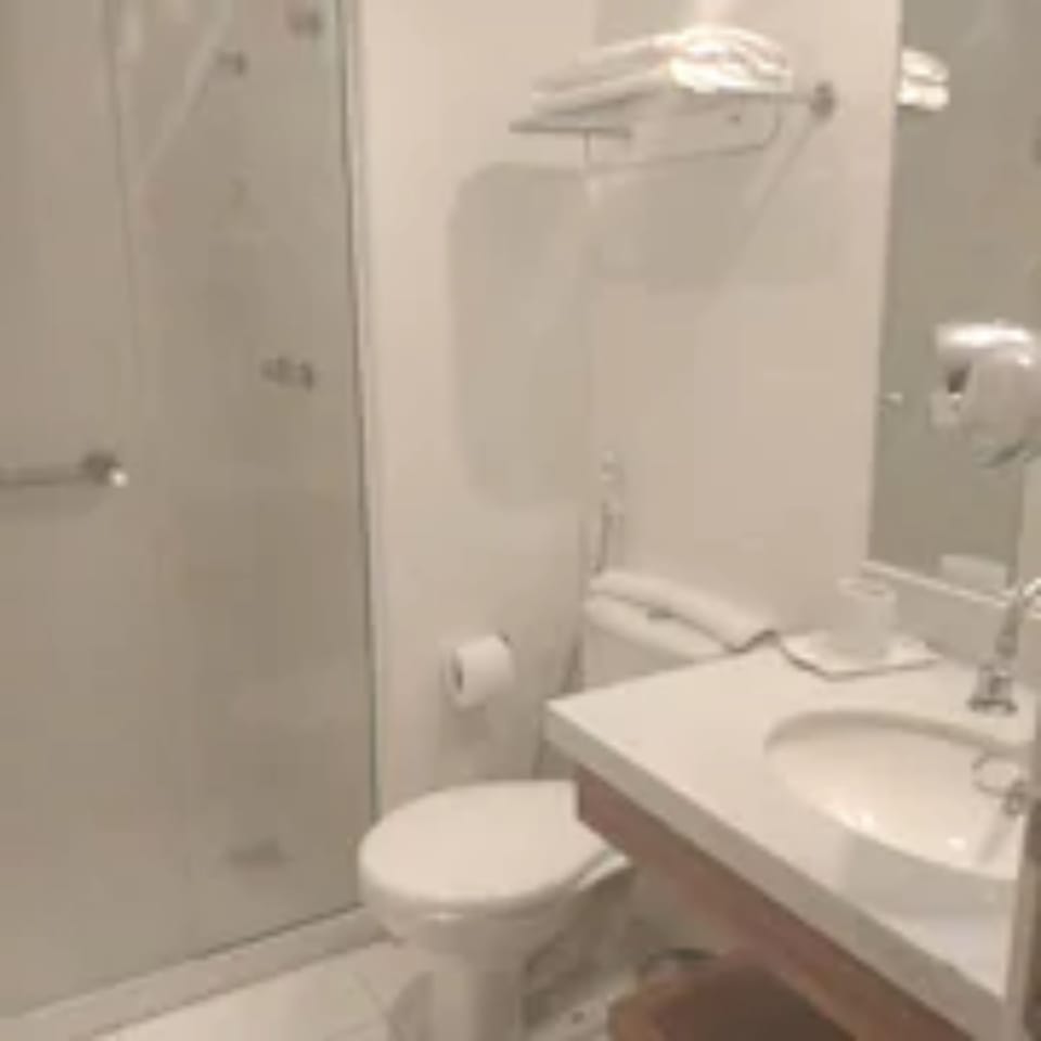 Shower, towels, shampoo