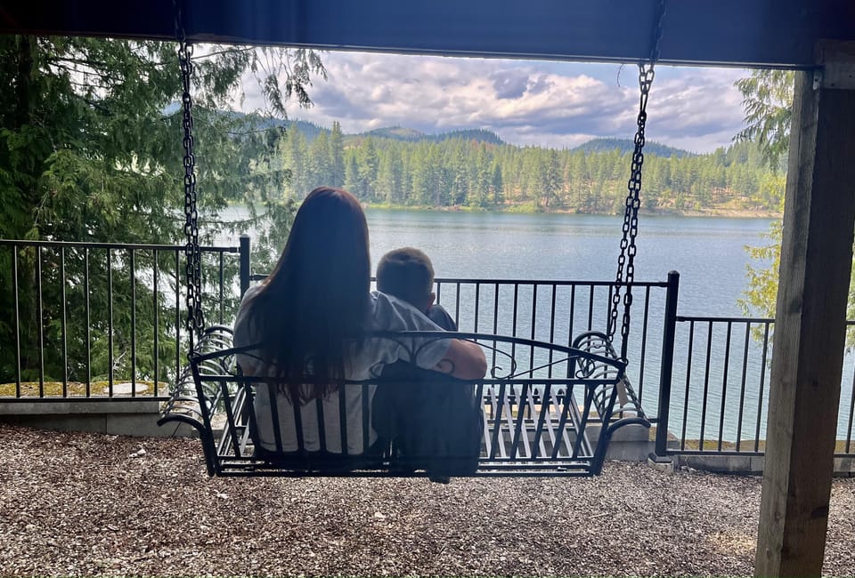 Under the Deck - relaxing wine swing :)