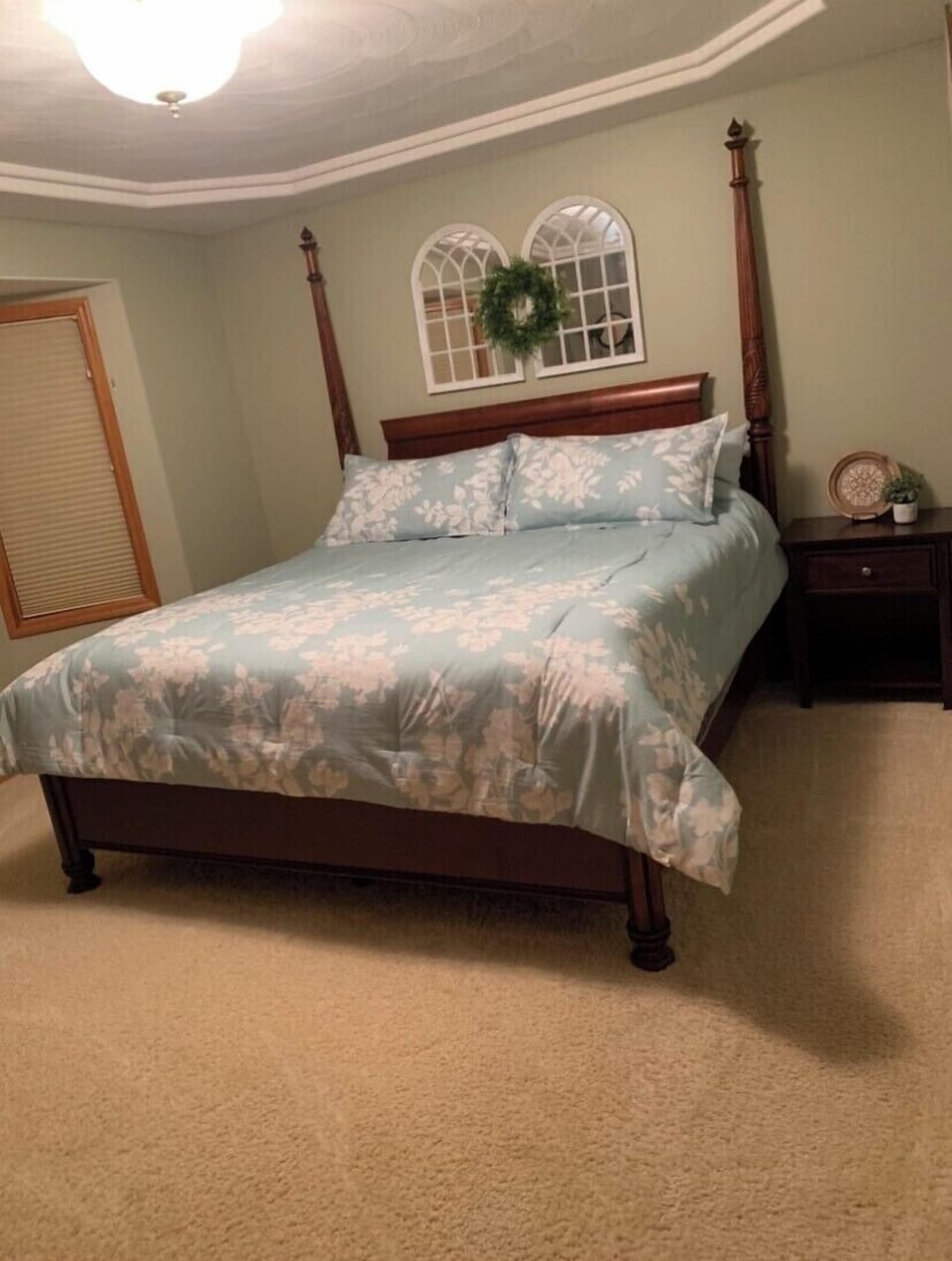 Master bedroom located upstairs with river views