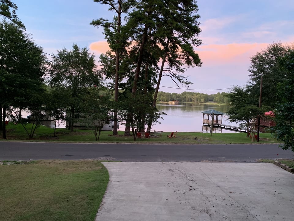 Sunrise over the lake from the cottage