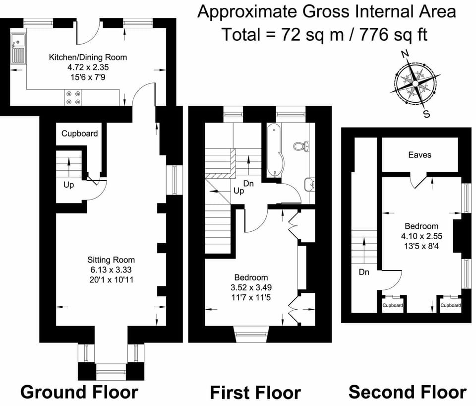Superior Cottage, Private Bathroom, Courtyard View | Floor plan