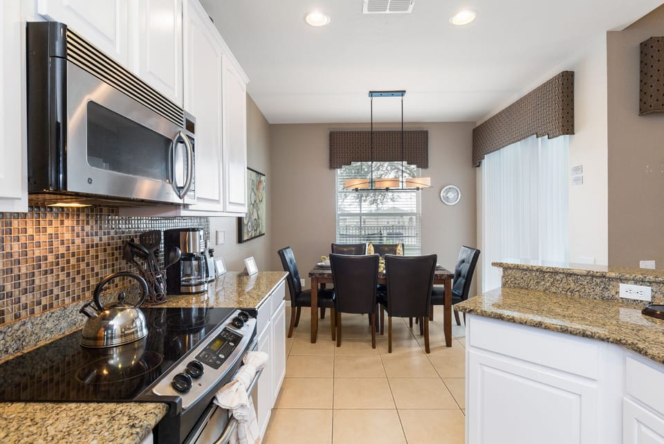 Dinette with counter seating in kitchen