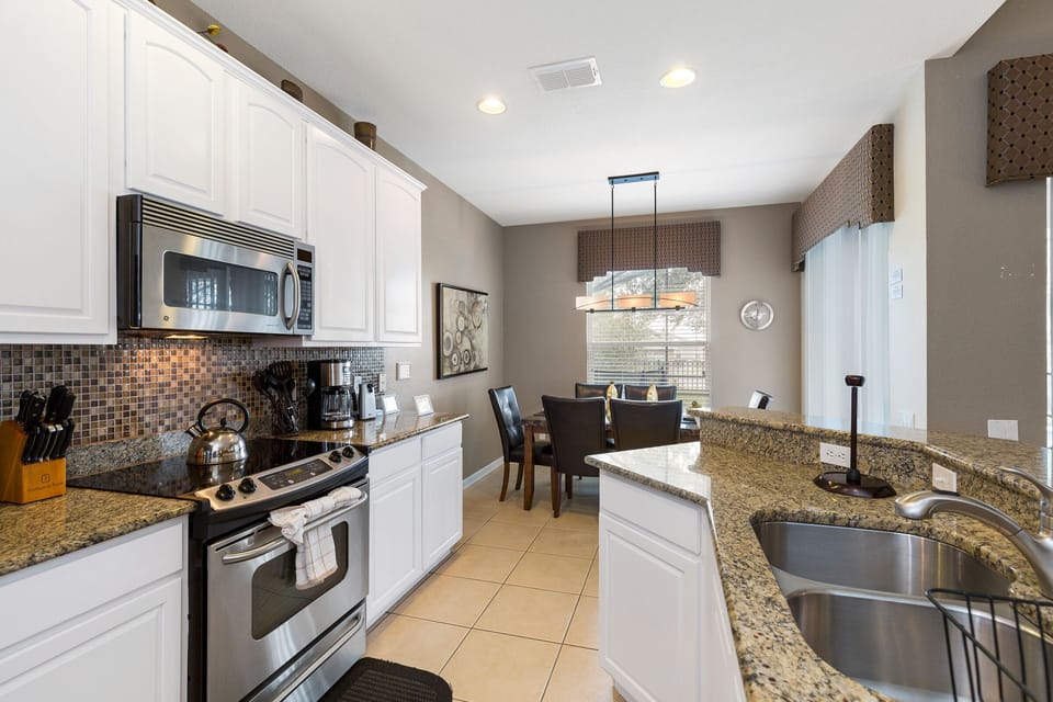 Dinette with counter seating in kitchen