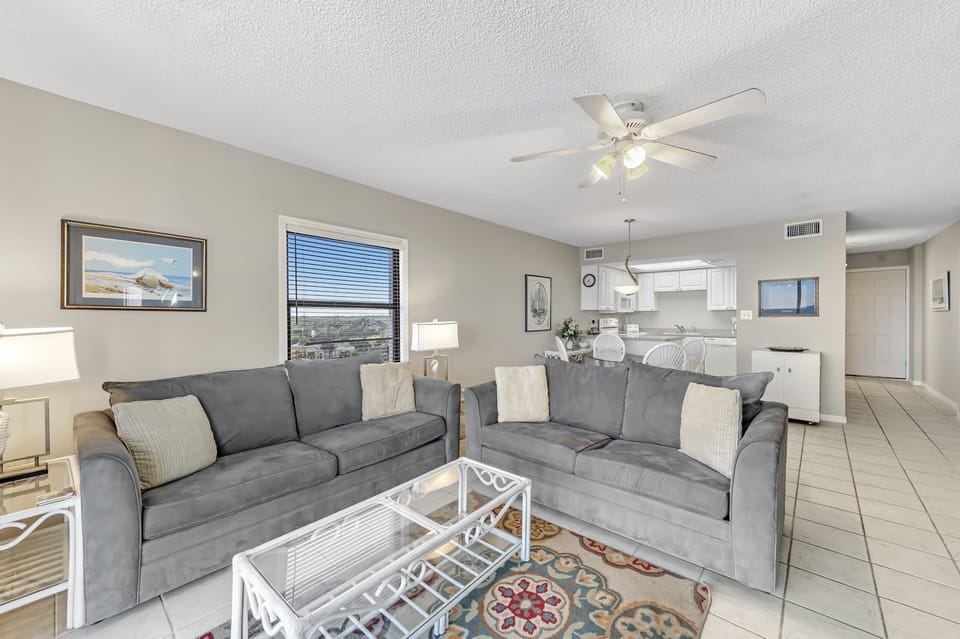 Living Areas with 2 new Sleeper Sofas - a Queen and a Full Size