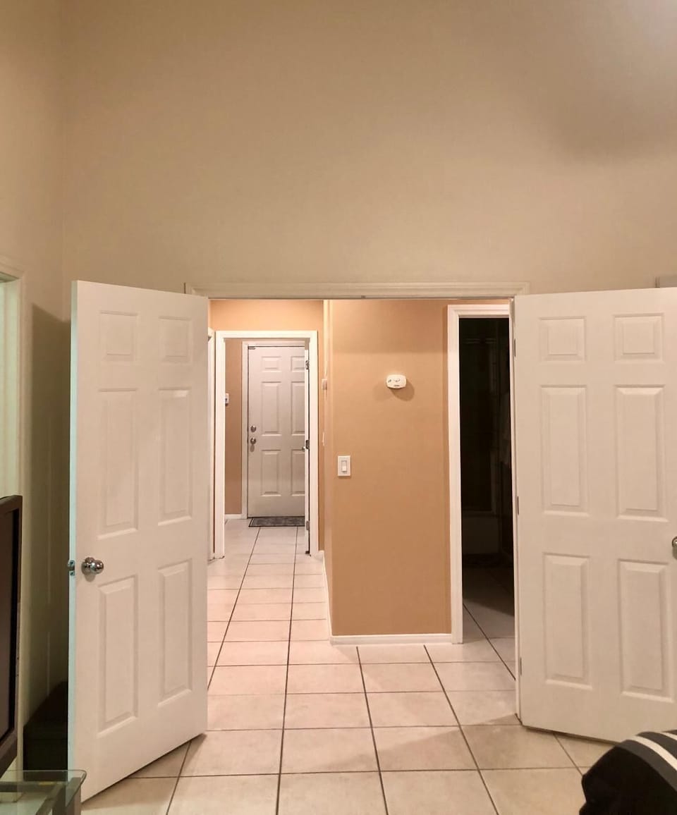 Master Bedroom with locking French doors