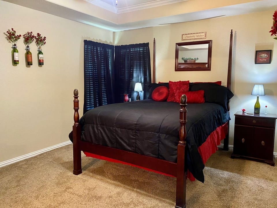 The luxurious master suite!