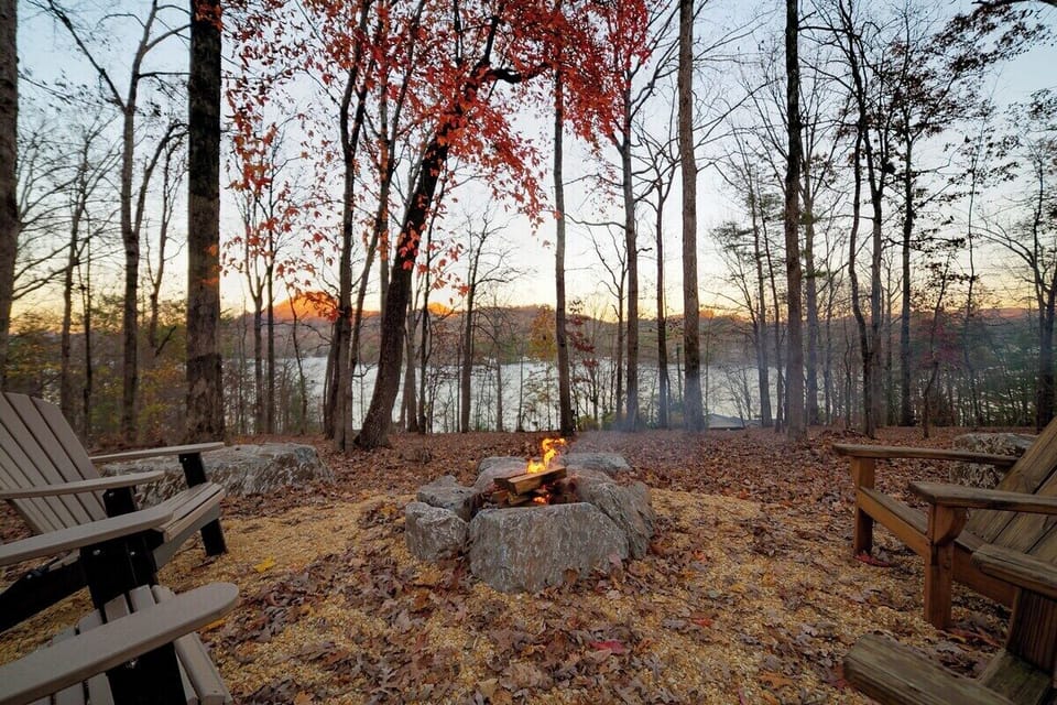 Fire Pit Area at Sunset
