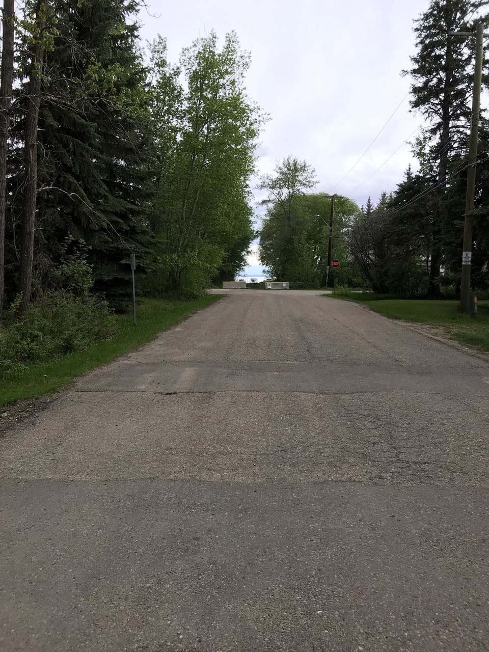 View of the beach from the roadin front of the lake house