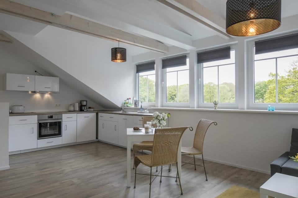 Deluxe Apartment, Private Bathroom, Lake View | Private kitchen