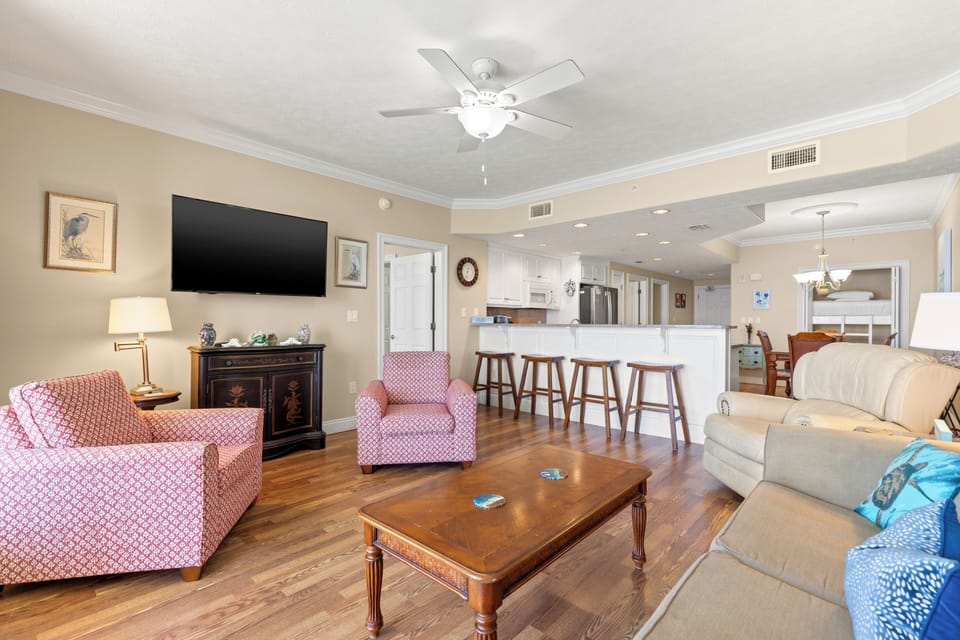 Condo, Multiple Beds, Pool Access | Living area | 42-inch flat-screen TV with cable channels, TV