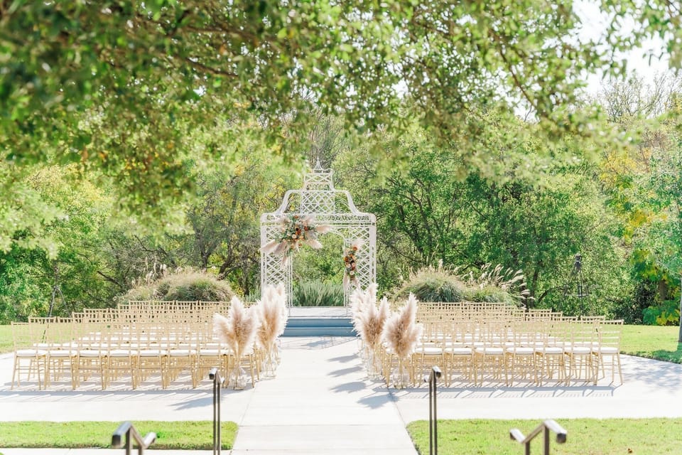 Outdoor wedding area