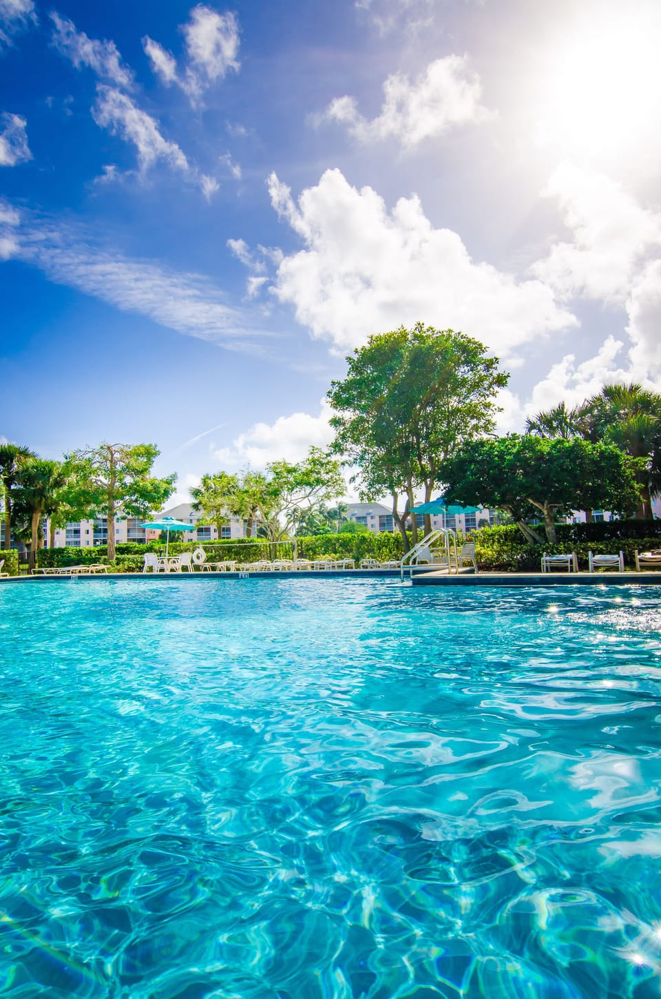 the resort pool with bar and restaurant attached open Jan 2020 