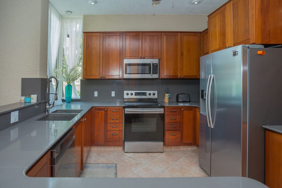 New stainless steel appliances