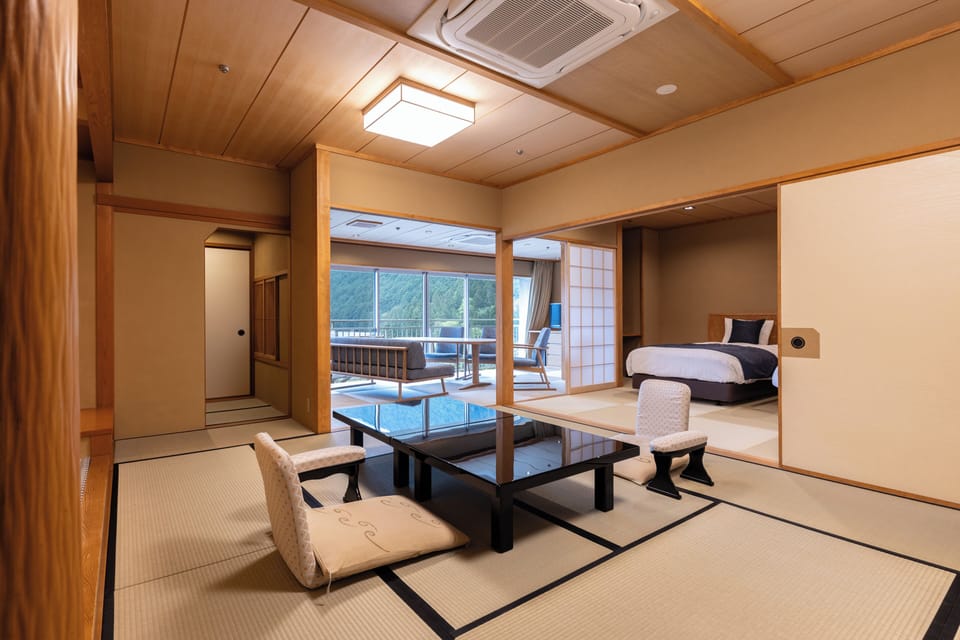 Japanese-style Room with Balcony and Indoor hot spring bath(Check-in by 6 PM) | In-room safe, desk, WiFi, bed sheets