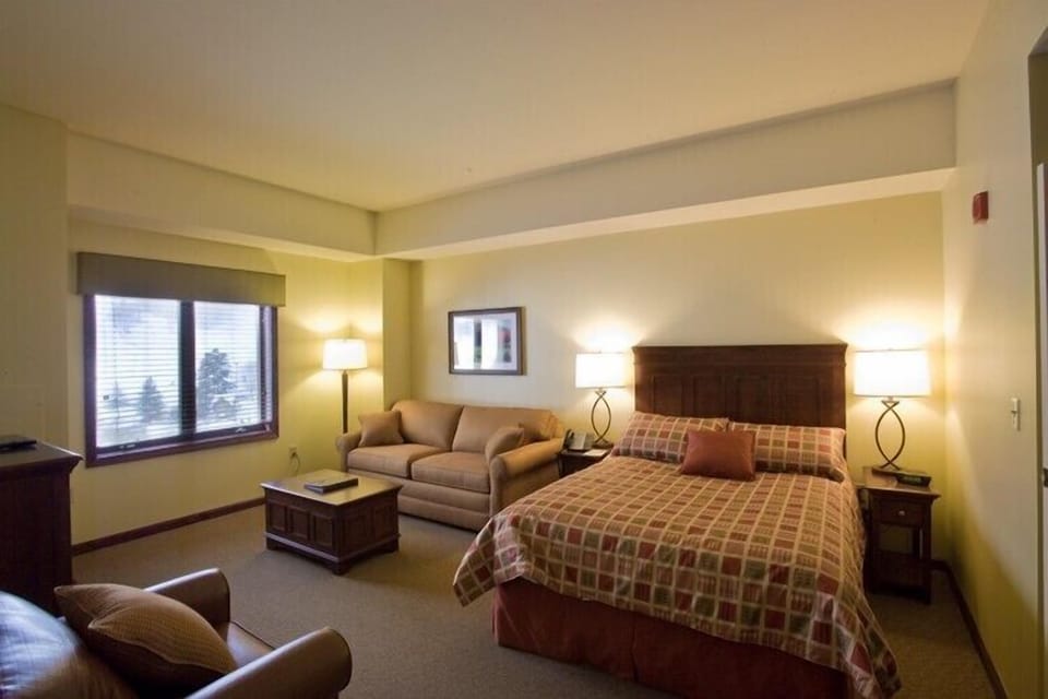 Blackout drapes, iron/ironing board, bed sheets