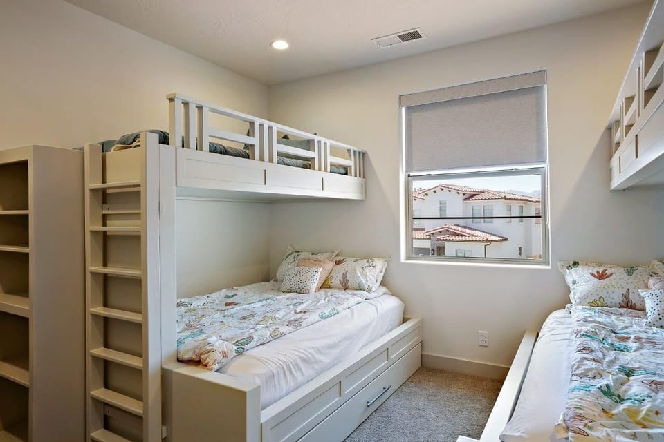 Bedroom 5, 2 twin over full bunk beds with a twin trundle