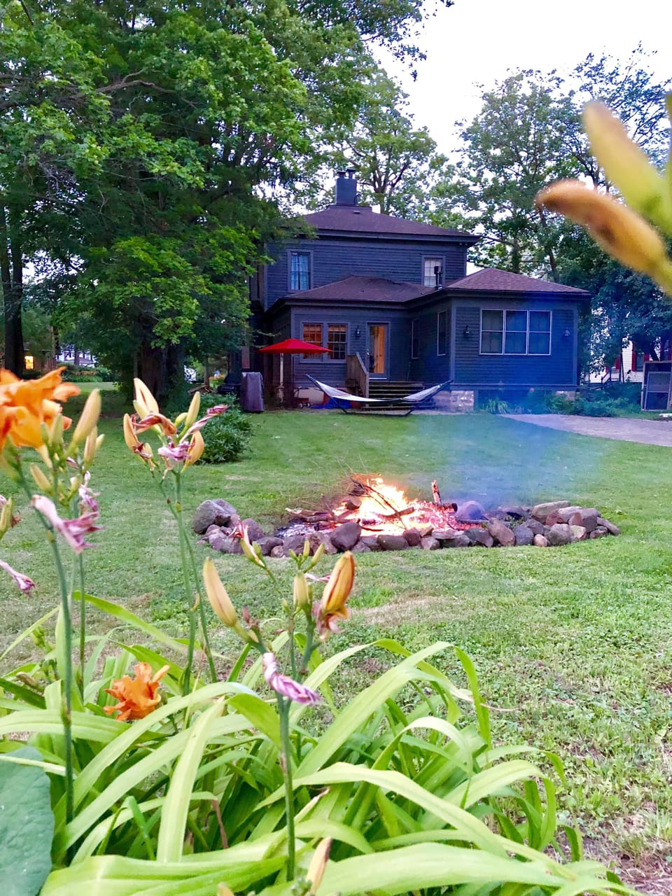 Rear Yard fire-pit