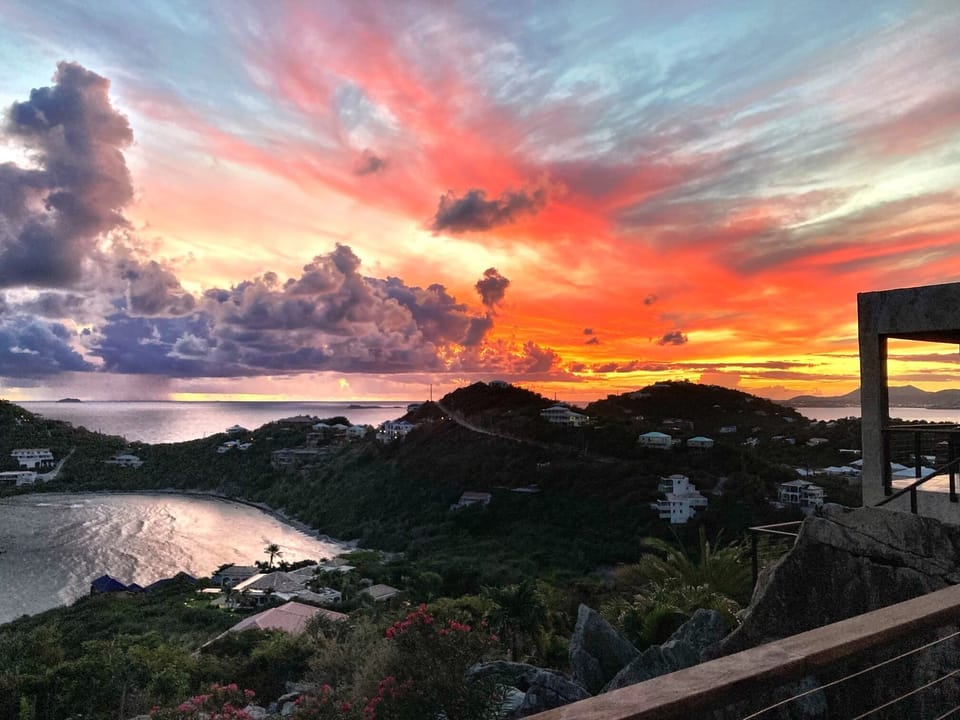 Sunset over St Thomas