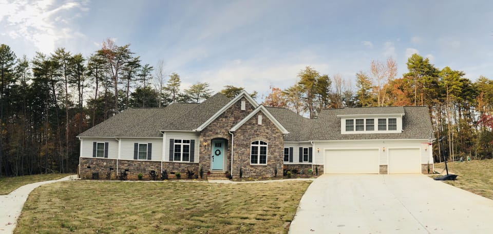 Farthest left side walk leads to stairwell and to your private deck and entry. 
