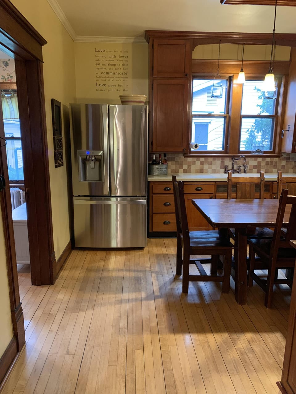 Kitchen with Kenmore Elite refrigerator 