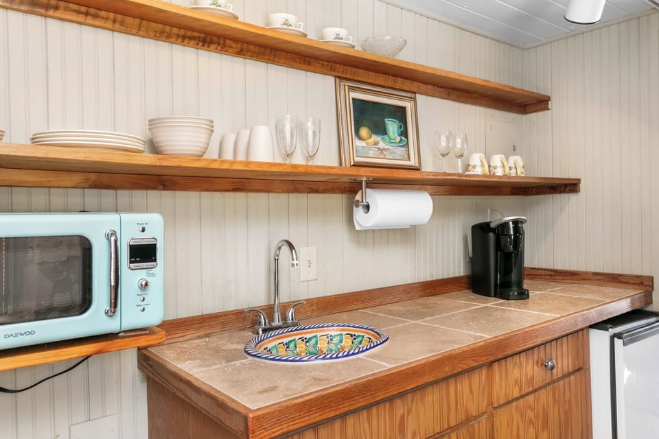 Microwave, Keurig Coffee Maker, Mini Fridge