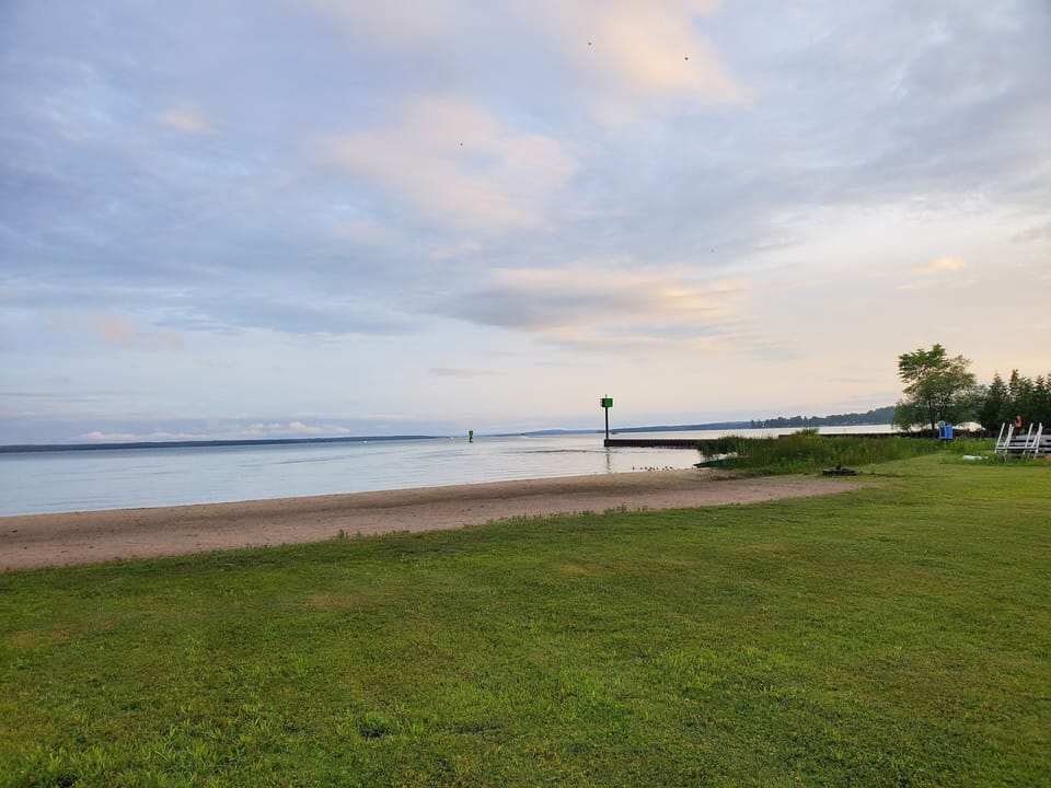 View of the lake from the front yard