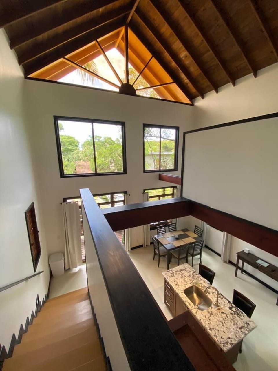 Looking down over main living space
