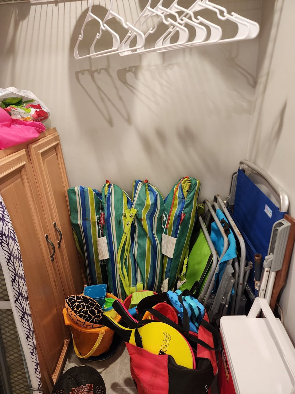 3rd bedroom closet; Beach/Pool gear & toys