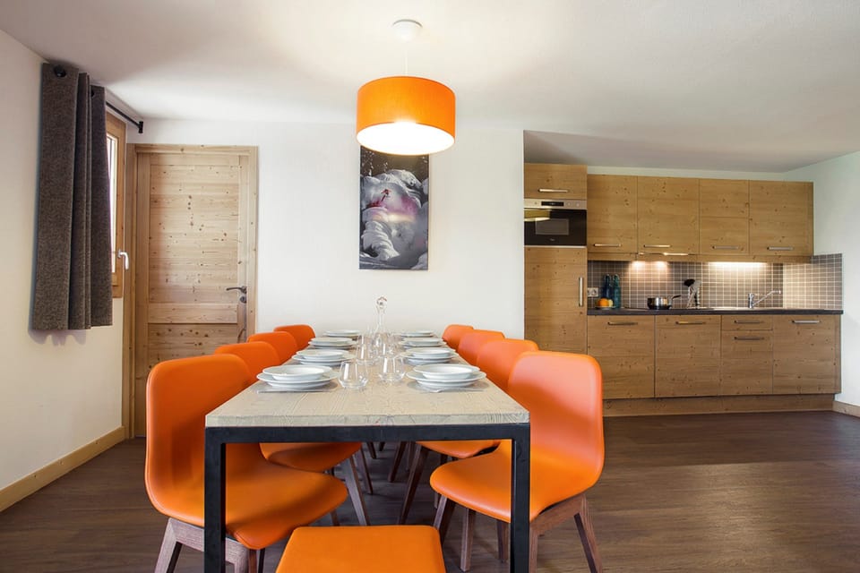 Loads of room at the dining table and the open-concept is always nice for the cook.