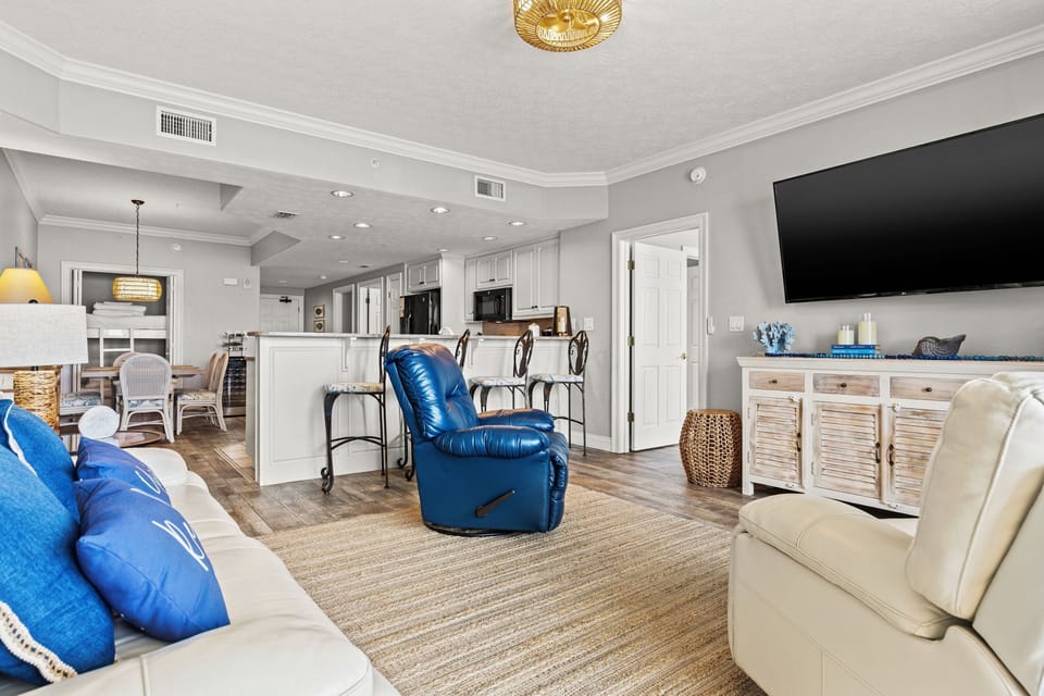 Condo, Multiple Beds, Pool Access | Living area | 42-inch TV with cable channels