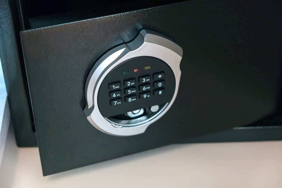 Safe in the apartment.