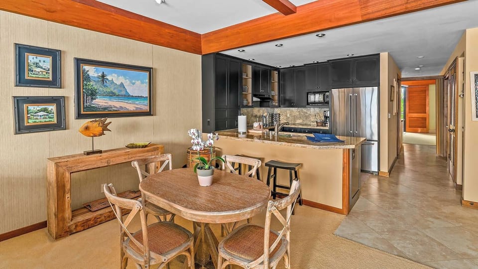 Poipu Kapili Resort #26 - Dining Room & Kitchen - Parrish Kauai