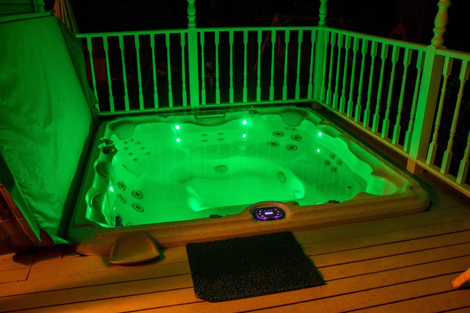 Newly installed in deck hot tub.