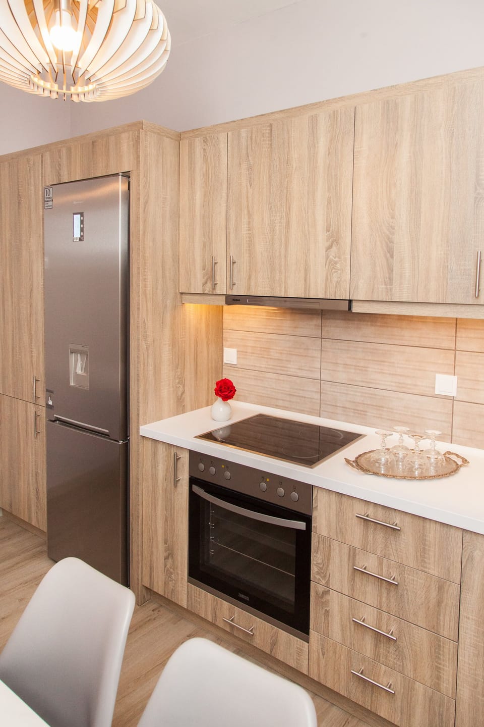 Apartment | Private kitchen | Fridge, microwave, oven, stovetop