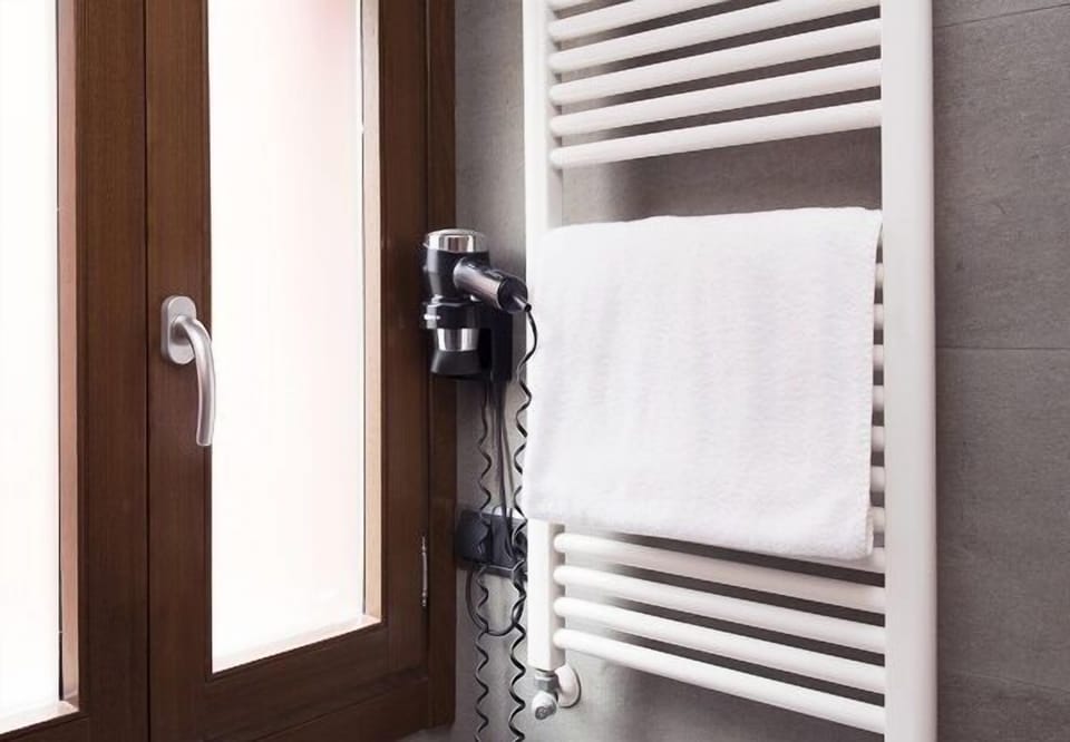 Free toiletries, hair dryer, towels