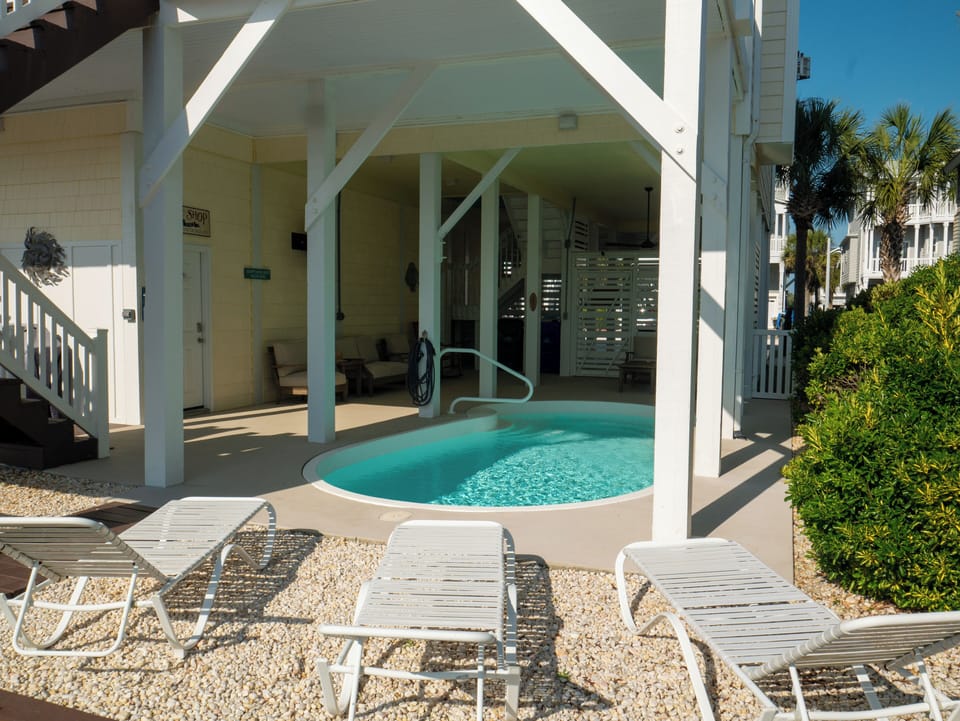 Pool area under the home