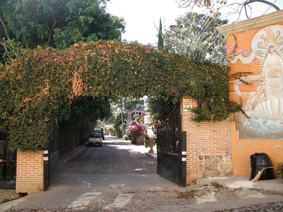 Privada Gate - closes after dark opens at dawn. 