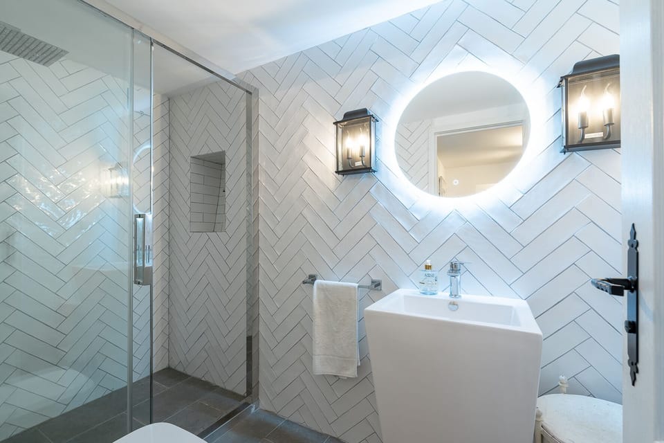 One of six bathrooms.