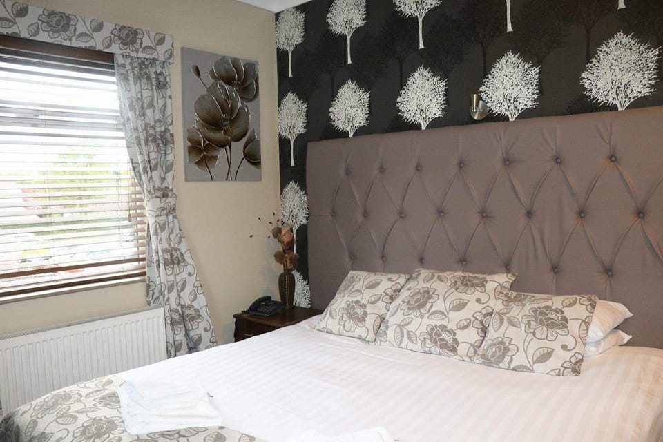 Individually decorated, individually furnished, desk, iron/ironing board