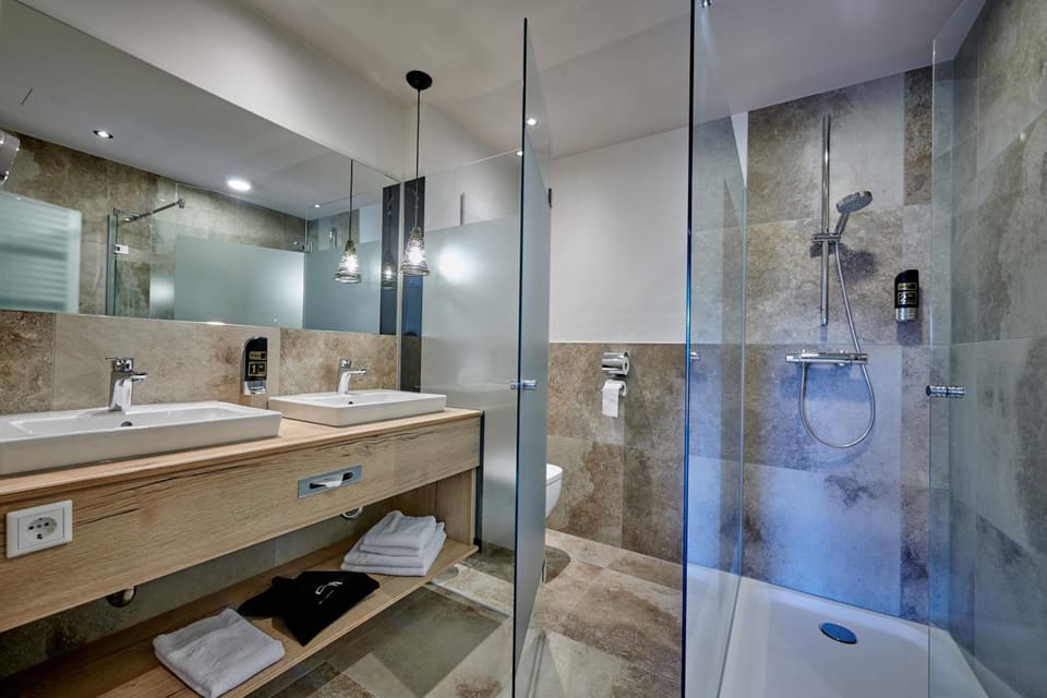 Deluxe Double Room | Bathroom | Shower, free toiletries, hair dryer, towels