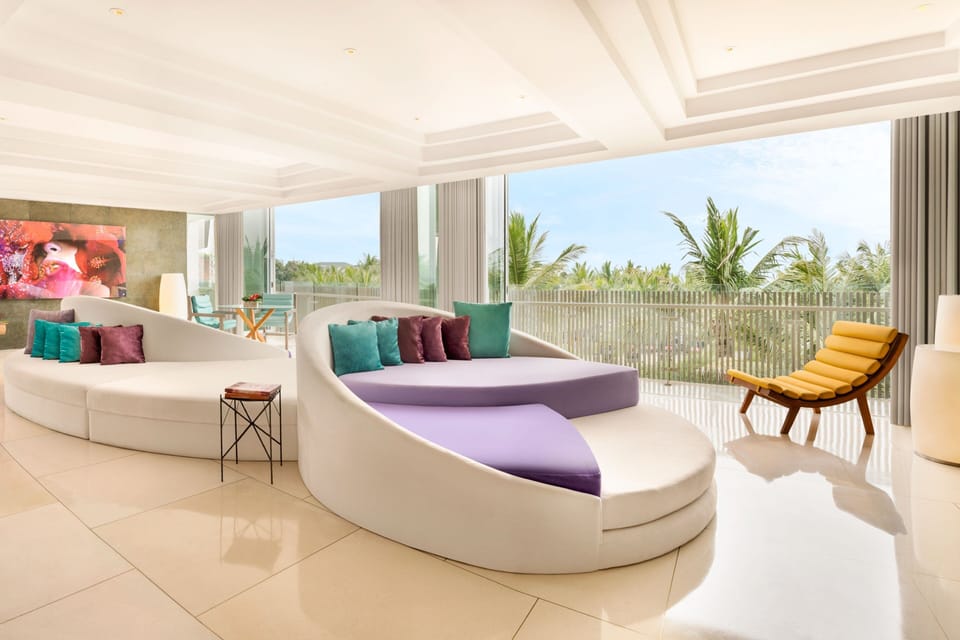 Suite, 2 Bedrooms, Balcony, Ocean View | Living area | LED TV, DVD player, iPod dock
