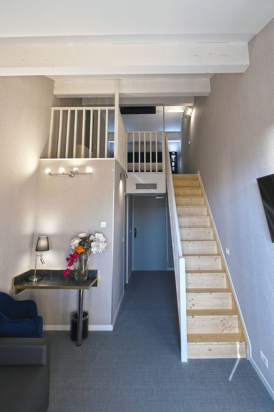 Family Studio Suite, 1 Queen Bed with Sofa bed, Balcony, Mezzanine | Living area | Flat-screen TV
