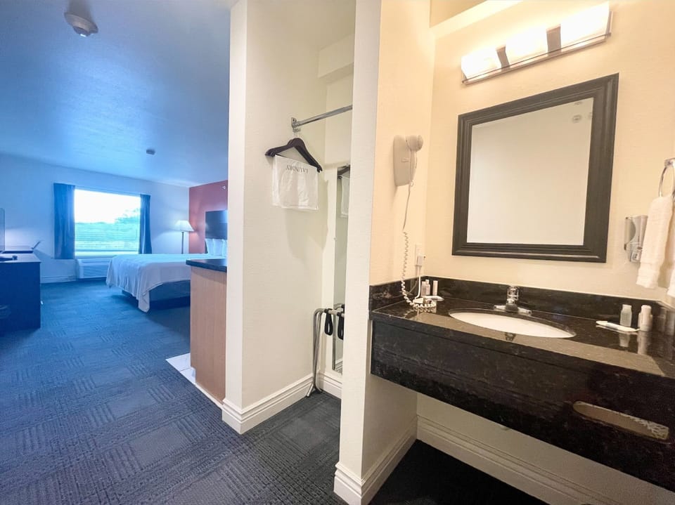 Individually decorated, individually furnished, desk, laptop workspace