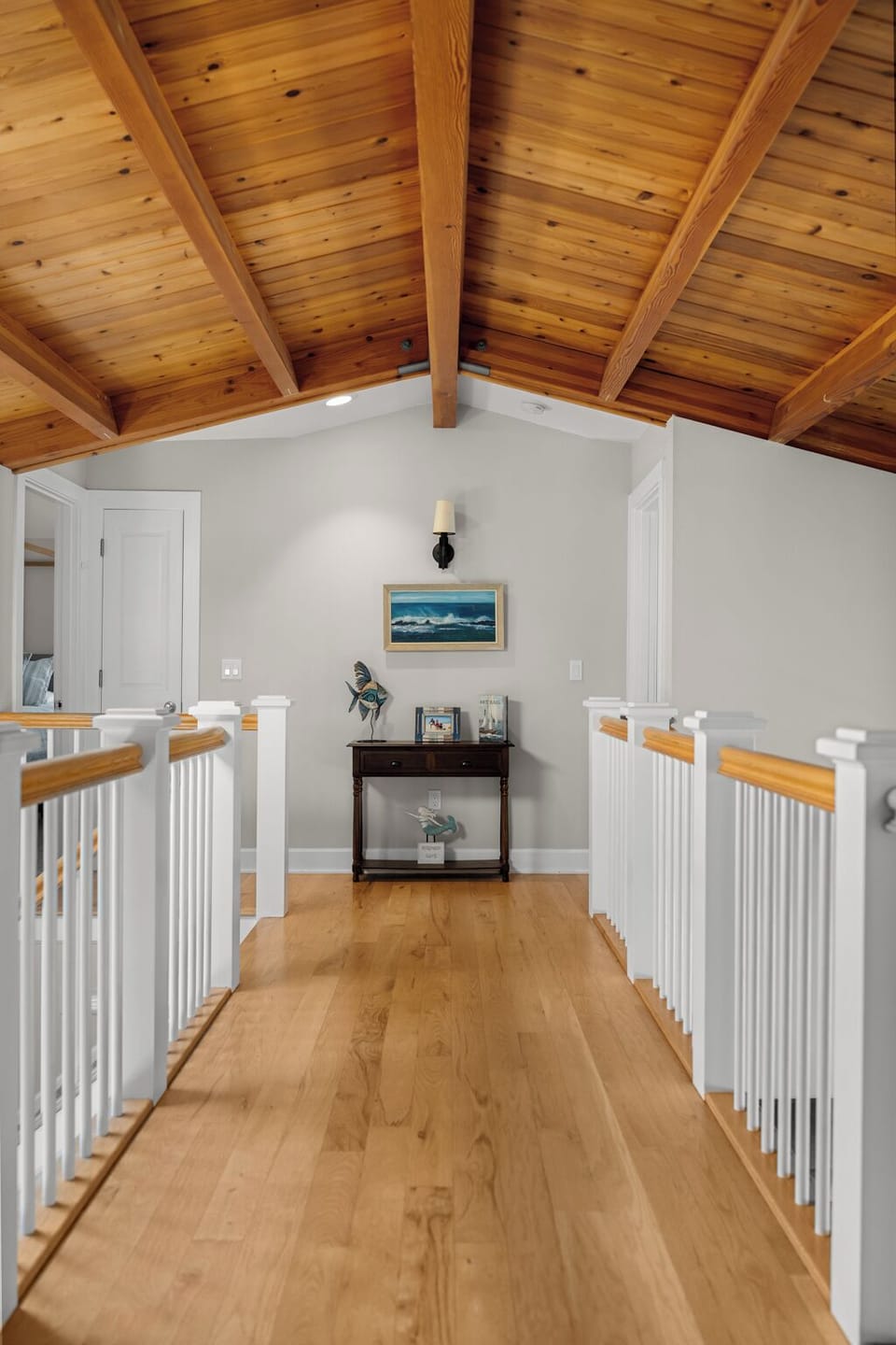 Upstairs walkway downstairs