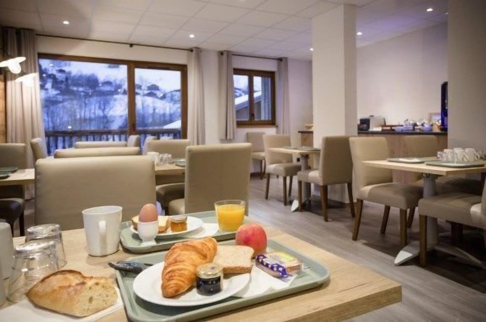 Curb your appetite by eating at the on-site restaurant.
