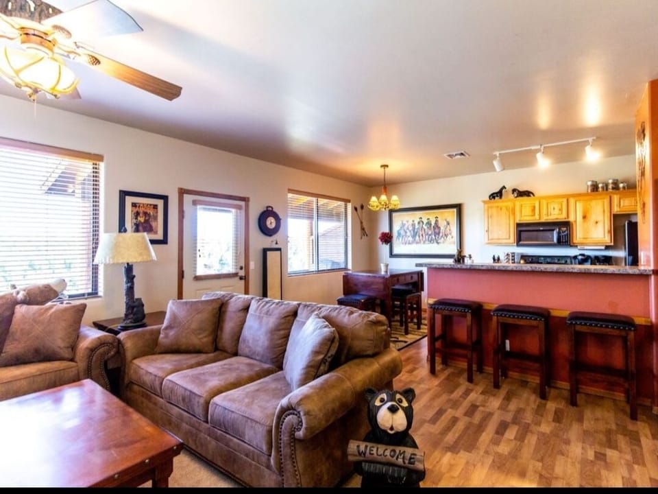 Living Room, Dining Room and Kitchen